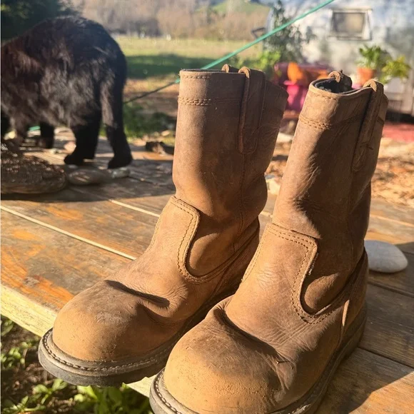 Wolverine Dark Brown Leather Boots - Picture 7 of 9